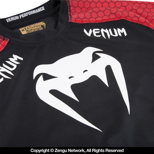 Venum-"Absolute" Short-Sleeve Compression Shirt (Black/Red)-7